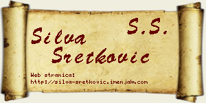 Silva Sretković vizit kartica